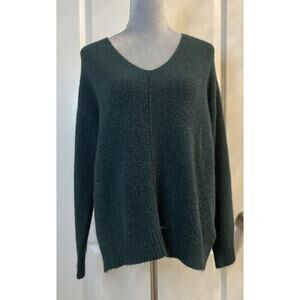H&M Womens Green Sweater Wool Blend Knit Pullover Sz XS